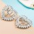 occidental style fashion trend geometry heart-shaped embed Rhinestone earrings woman exaggerating Word Earring