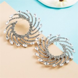 occidental style exaggerating fashion Alloy diamond color Acrylic earrings wom..