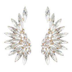 earrings fashion colorful diamond series Alloy diamond Rhinestone wings earrin..