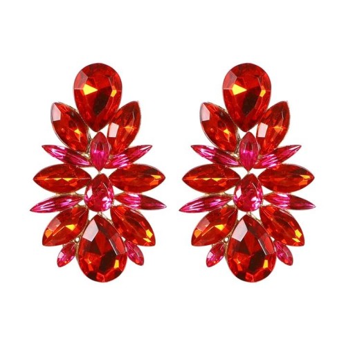 spring summer all-Purpose temperament Alloy diamond earrings  palace temperament elegant lady earring Rhinestone 