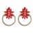 palace temperament diamond big circle earrings  elegant lady ornament Rhinestone flowers earring