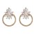 palace temperament diamond big circle earrings  elegant lady ornament Rhinestone flowers earring