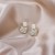 silver new diamond brilliant earrings diamond high-end geometry square sweet elegant ear stud woman