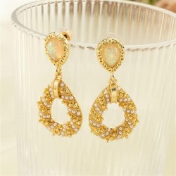  occidental style gold creative personality three-dimensional geometry woman e..