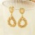  occidental style gold creative personality three-dimensional geometry woman earrings Alloy ear stud woman