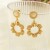  occidental style gold creative personality three-dimensional geometry woman earrings Alloy ear stud woman