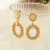  occidental style gold creative personality three-dimensional geometry woman earrings Alloy ear stud woman