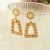  occidental style gold creative personality three-dimensional geometry woman earrings Alloy ear stud woman