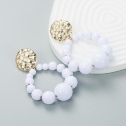 occidental style fashion new exaggerating color beads Alloy earrings woman Boh..