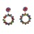 ( white)occidental style fashion personality fashion geometry sun flower diamond earrings woman style earring color dia