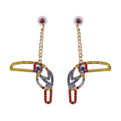  occidental style personality exaggerating animal ear stud earrings