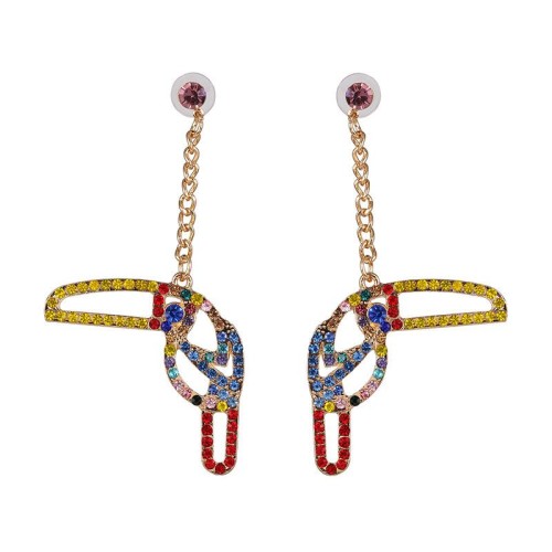  occidental style personality exaggerating animal ear stud earrings