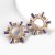 occidental style creative personality Alloy diamond Rhinestone sun flower earrings woman fashion brief super ar