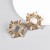 occidental style creative personality Alloy diamond Rhinestone sun flower earrings woman fashion brief super ar