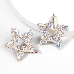 fashion trend super Alloy diamond Rhinestone star earrings woman occidental st..