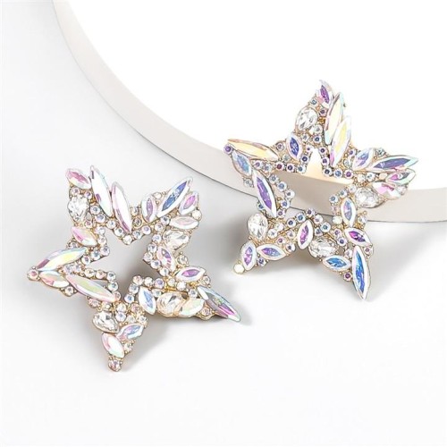 fashion trend super Alloy diamond Rhinestone star earrings woman occidental style personalityearrings