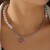  woman bracelet  Metal chain Pearl bracelet Peach heart enamel pendant brief fashion woman necklace