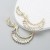 occidental style fashion brilliant Moon Alloy diamond exaggerating earrings woman temperament long style person
