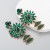 occidental style fashion exaggerating personality color embed Rhinestone pendant earrings Street Snap all-Purpo