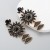 occidental style fashion exaggerating personality color embed Rhinestone pendant earrings Street Snap all-Purpo