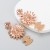occidental style fashion exaggerating personality color embed Rhinestone pendant earrings Street Snap all-Purpo