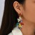 occidental style creative personality long style exaggerating Rhinestone earrings woman ins geometry earring
