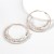 fashion Alloy diamond Rhinestone Double layer Round earrings women occidental style exaggerating arringearrings