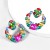 occidental style fashion Alloy diamond Rhinestone geometry earrings woman trend personality arringearrings