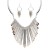  occidental style Metal tassel necklace set  fashion earrings twonecklace