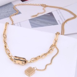 occidental style fashion concise sweet temperament titanium steel short style ..