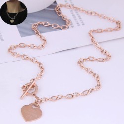 Korean style fashion concise sweetO love titanium steel temperament short styl..