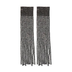 UR personality temperament long style Rhinestone tassel earrings occidental st..