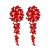 UR occidental style exaggerating fashion fully-jewelled long style earrings