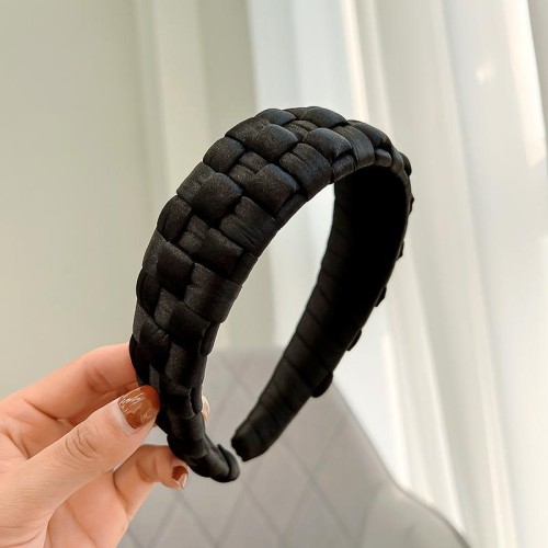 occidental style new eadband pure color Cloth handmade weave eadband Korean style width ladyF