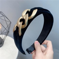 fashion occidental style chain eadband gold velvet handmade eadband Street Sna..