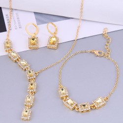 occidental style fashion Metal flash diamond gem bride set series set 