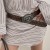 occidental style sexy Metal chain two Swimsuit pure color Swimwear lady high bikini