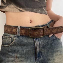 retro Embossing belt summer ethnic style belt collocationyk high
