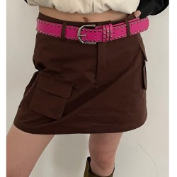 belt woman white Cowboy all-Purpose surface buckle belt ornament trend fashion..