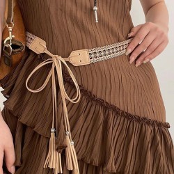 weave hollow ethnic style belt Bohemia accessories beltins high all-Purpose