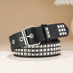 occidental style four gold Word belt punk Rock windY Rivet belt personality be..