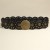 retro lady belt medium wind blackPU exaggerating Girdle ornament personality punk