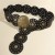 retro lady belt medium wind blackPU exaggerating Girdle ornament personality punk