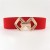 occidental style Girdle lady big beltPU ornament Dress retro hollow medium belt all-Purpose fashion
