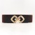 occidental style Girdle lady big beltPU ornament Dress retro hollow medium belt all-Purpose fashion