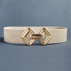 Metal buckle Tightness belt lady width Girdle ornament Dress all-Purpose elast..