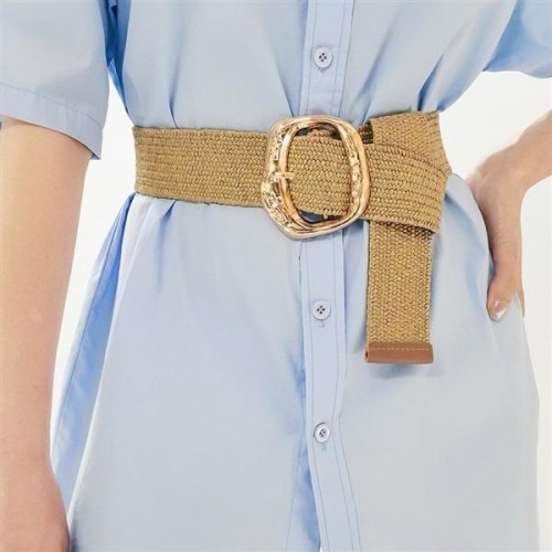 fashion gold elasticity Dress width belt high all-Purpose ornament Girdle geometry exaggerating