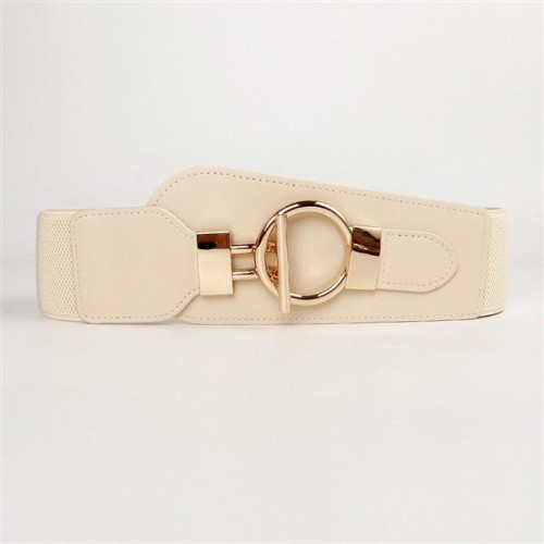 occidental style Girdle leather Metal buckle all-Purpose high elasticity Tightness belt Suit temperame