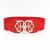 Double buckle head retro belt lady Tightness belt personality carving three punk Girdle ornament Cowboy big