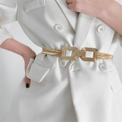  chain lady Double layer chain geometry Metal buckle all-Purpose ornament Dres..